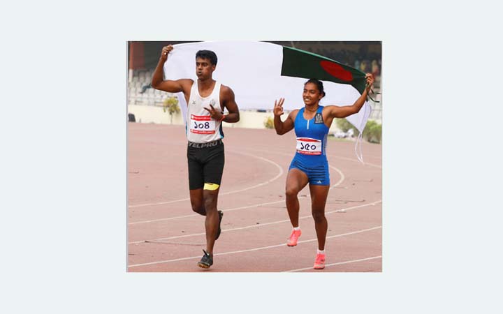 বাংলাদেশ গেমস : দ্রুততম মানব-মানবী ইসমাইল ও শিরিন