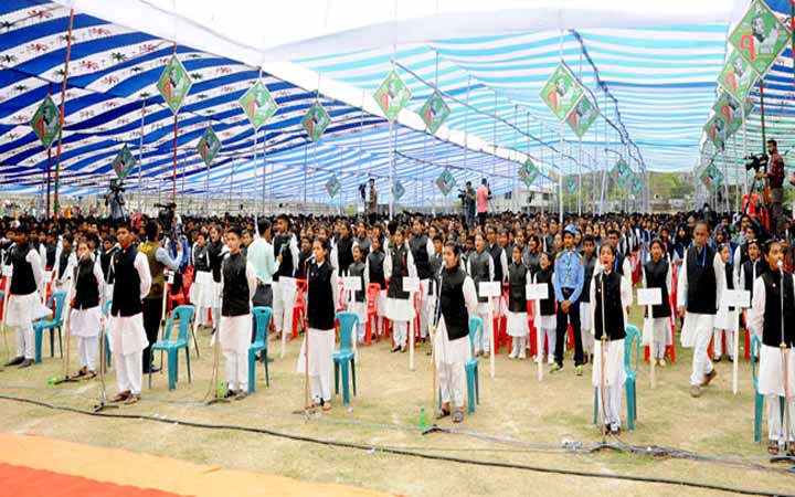 খুলনায়  ১৯ হাজার শিশুর কণ্ঠে বঙ্গবন্ধুর ৭ মার্চের ভাষণ